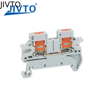 PTV 2.5 DIN Rail Terminal Block Side-Entry Push-in Connection 2.5mm² 26-12AWG Cable Wiring Electrical Wire Connector