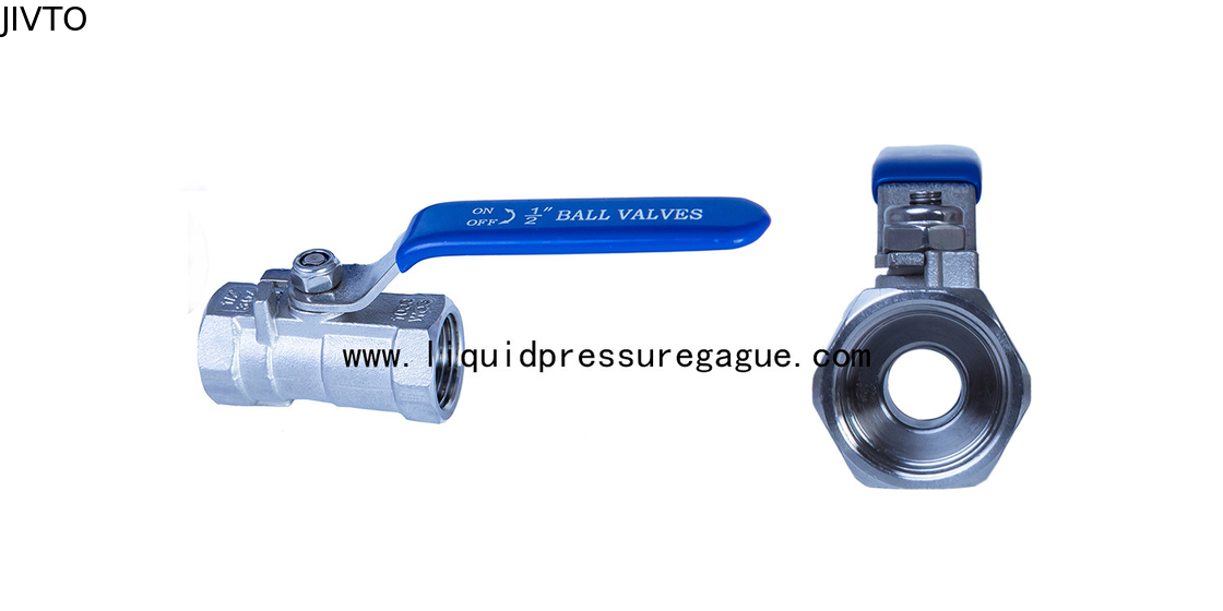 SS304 1 PC Ball way Valve With Bule Handle 1/2" NPT Instrument Manifold Valve