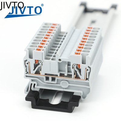PT2.5 Push-in Terminal Block 2.5mm2 Connector Spring Feed-Through Strip Plug PT-2.5 Wire Elétrico Din Rail Contacto