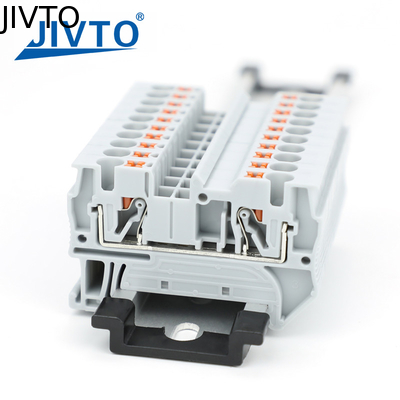 PT4 Push-in Terminal Strip Plug PT-4 4mm2 Conector de cabo Elétrico Conectar Din Rail Bloco Terminal Sem Parafusos PT 4