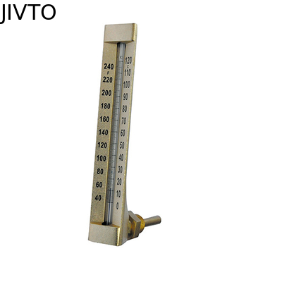 Líquido vermelho dentro dos termômetros 90deg de vidro industriais de 60MM 3/4